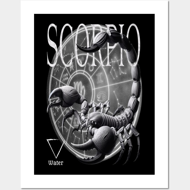 Mystical Scorpio Zodiac & Water Element Wall Art by Deadpan Couture